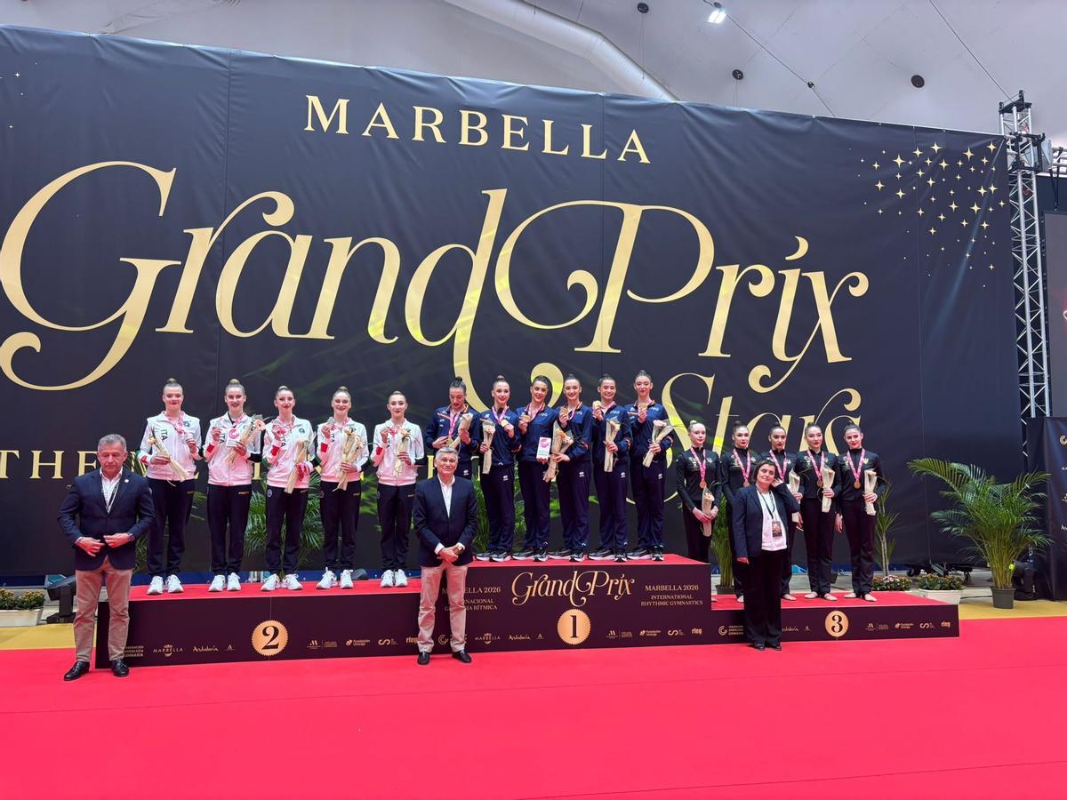 La selección española se subió a lo más alto del Gran Prix 'Ciudad de Marbella'.