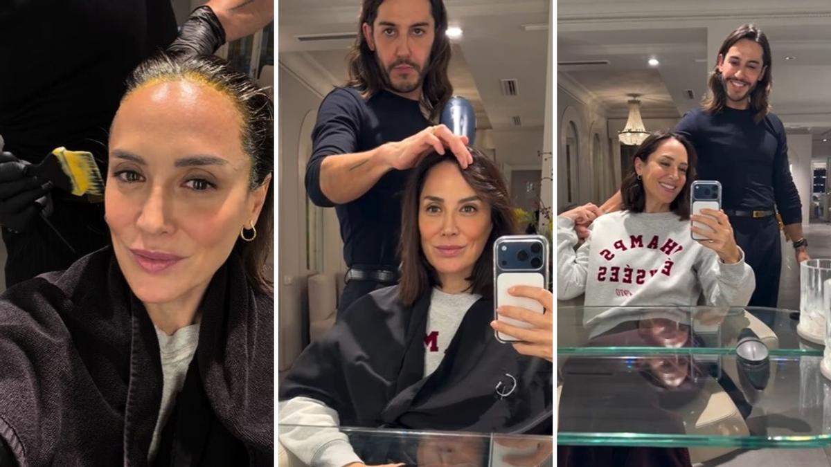 Tamara Falcó con el peluquero Gabriel Llano