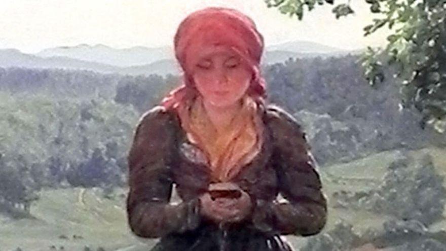 El cuadro de 1860 que muestra a una mujer ¿usando un móvil?