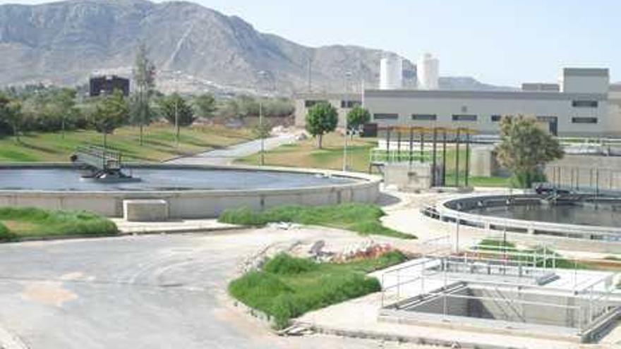 La estación depuradora de aguas residuales de la Mancomunidad.