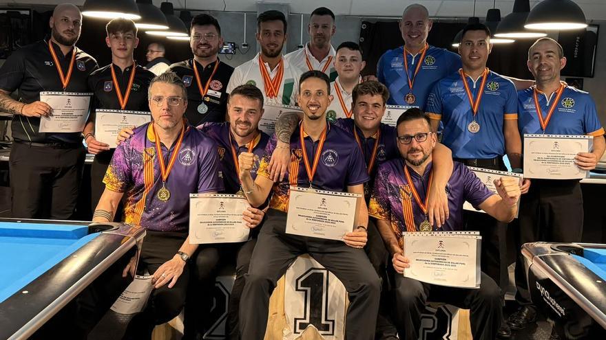 La selección balear de billar pool conquista el Campeonato de España absoluto