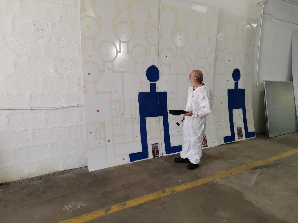 Así construye la obra en memoria de Martínez Garrido el artista Nelson Villalobos Así construye la obra en memoria de Martínez Garrido el artista Nelson Villalobos