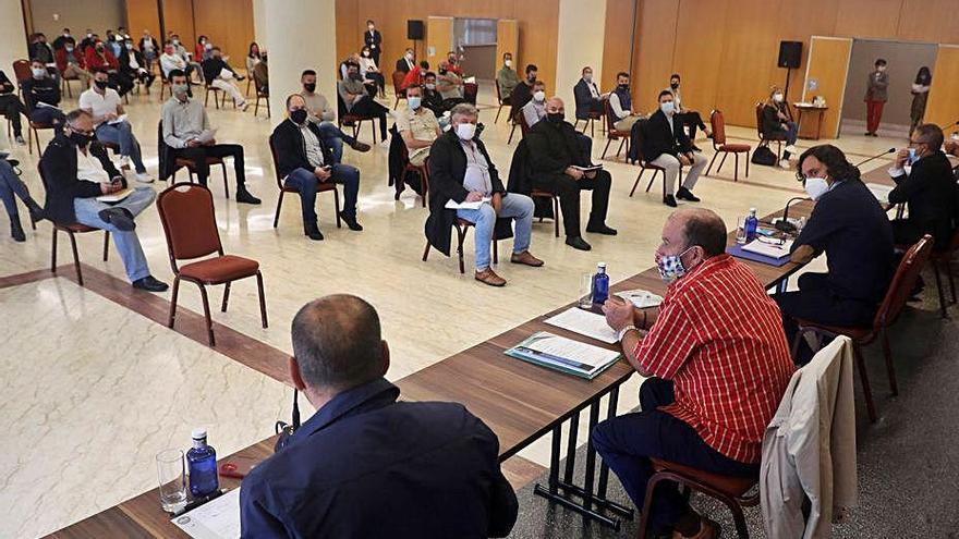 Trabajadores encerrados en la sala Filomatic.