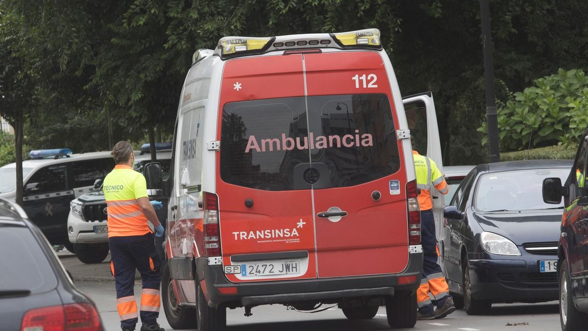 Una ambulancia.