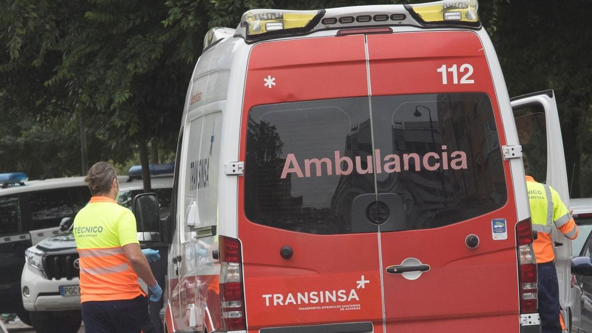 Una ambulancia.