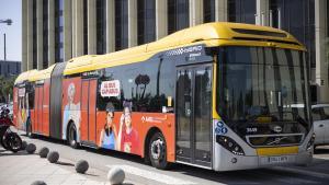 Uno de los buses de la campaña metropolitana contra la percepción de inseguridad.