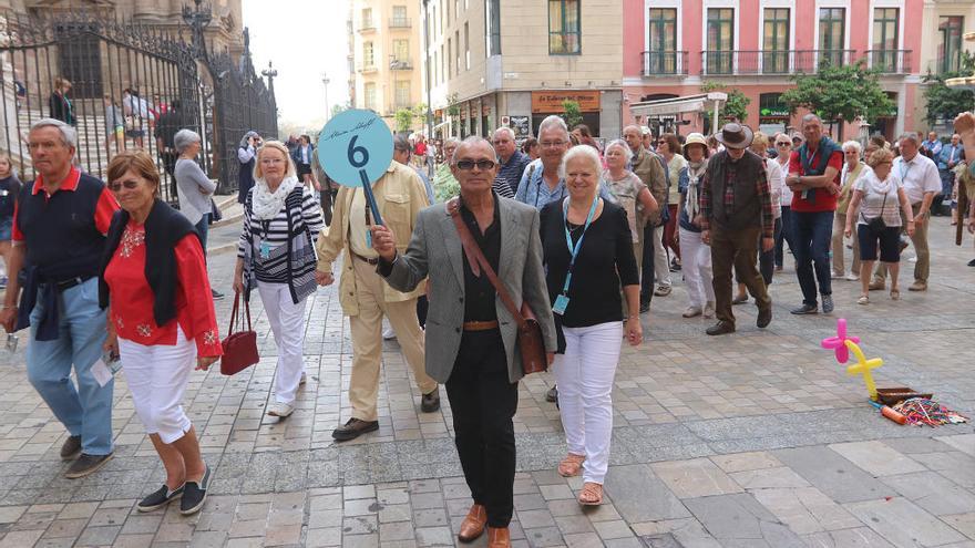 Turistas en el Centro de la capital malagueña.