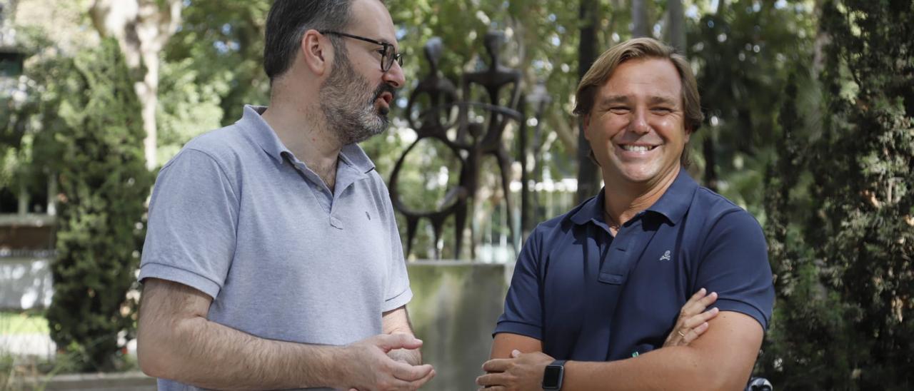 El presidente del PP de córdoba, Adolfo Molina, y el coordinador general del PP-A, Antonio Repullo, hoy en Córdoba.