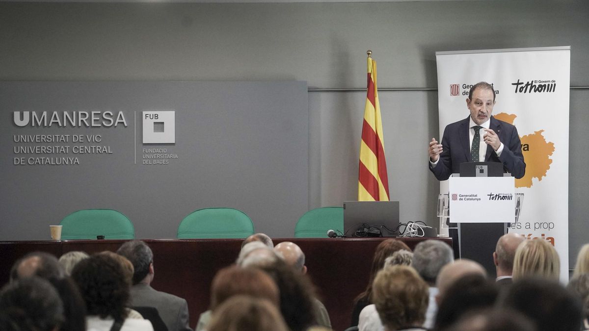 El conseller de Justícia, Ramon Espadaler, durant la jornada sobre justícia de proximitat