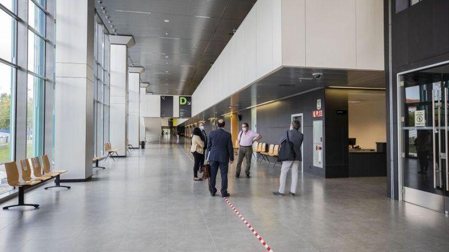 Interior de la Ciudad de la Justicia, en Zaragoza.