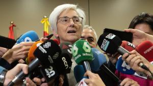 GRAFCAT8256 BARCELONA 21/11/2019.- La Fiscal General del Estado, María José Segarra, atendió a los medios de comunicación, tras visitar esta mañana la Fiscalía de Barcelona en la Ciudad de la Justícia. EFE/Enric Fontcuberta