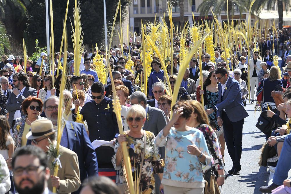 El calor es el gran protagonista en la procesión del Domingo de Ramos en Elche