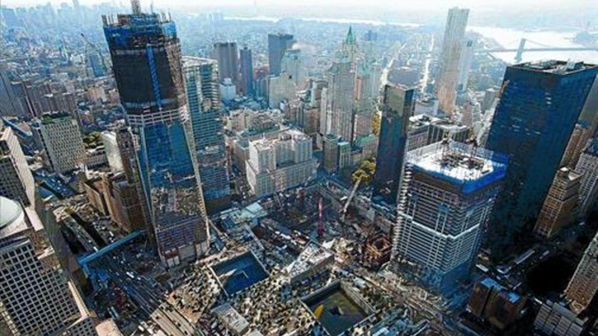 Imagen aérea de la 'zona cero' de Nueva York, la semana pasada.