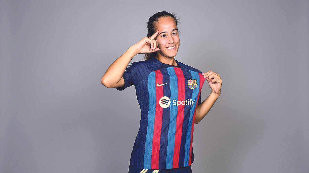 La futbolista gallega Nuria Rábano, jugadora del FC Barcelona