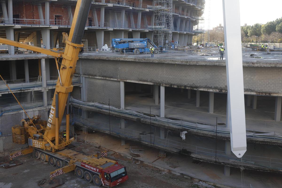 Avances en las obras del Nou Mestalla