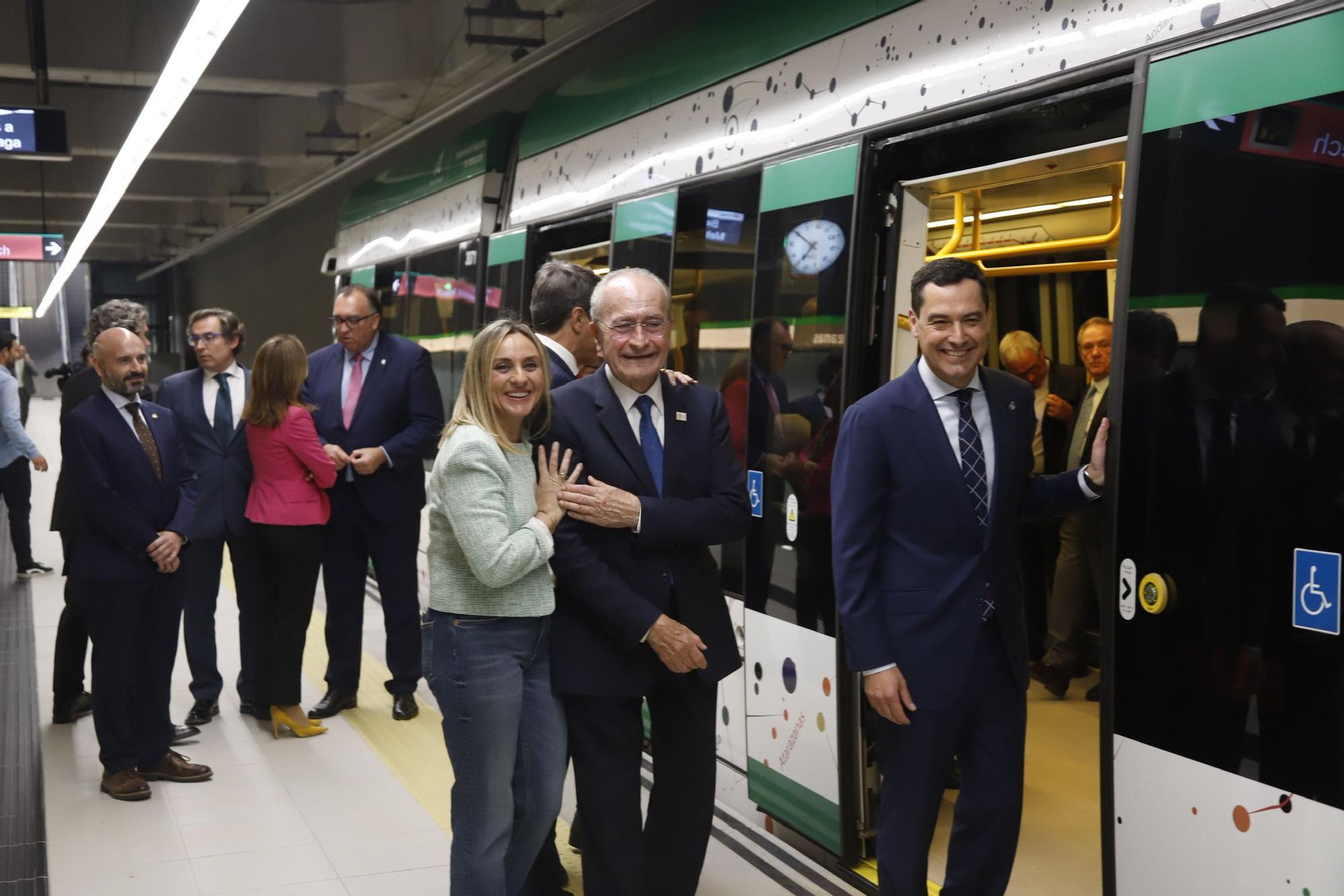 Inauguración de la ampliación del metro de Málaga hasta el Centro