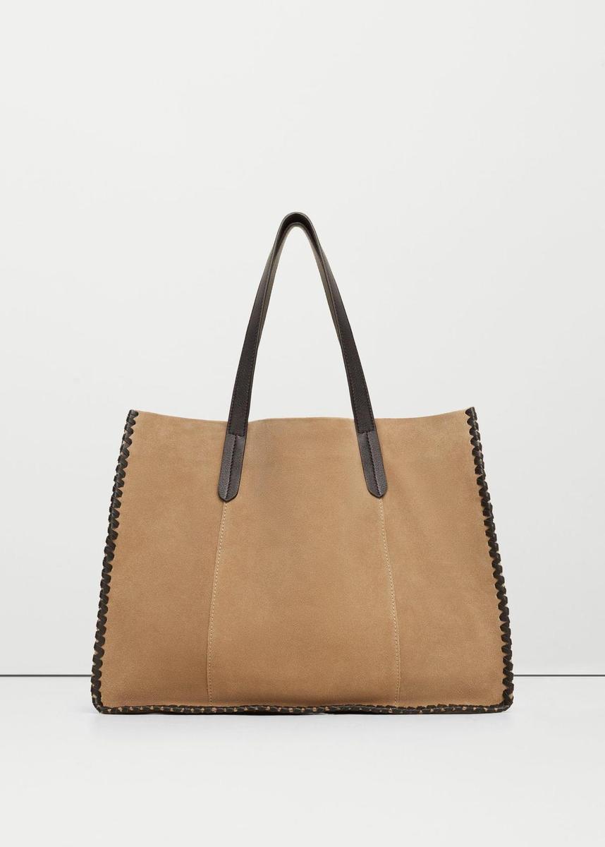 Bolso piel trenza, Mango