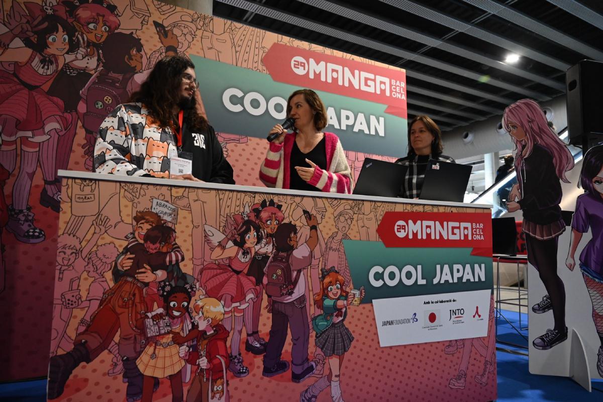 Un instant de la presentació del còmic, durant el saló Manga Barcelona