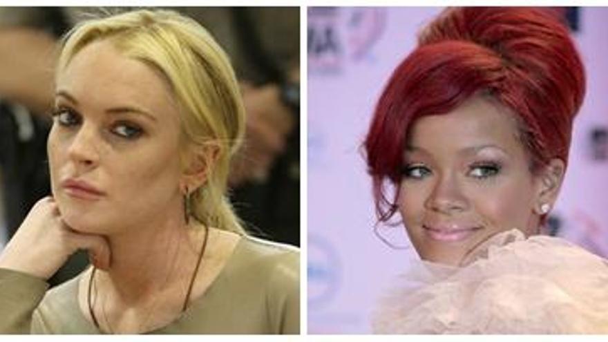 Lindsay Lohan y Rihanna.