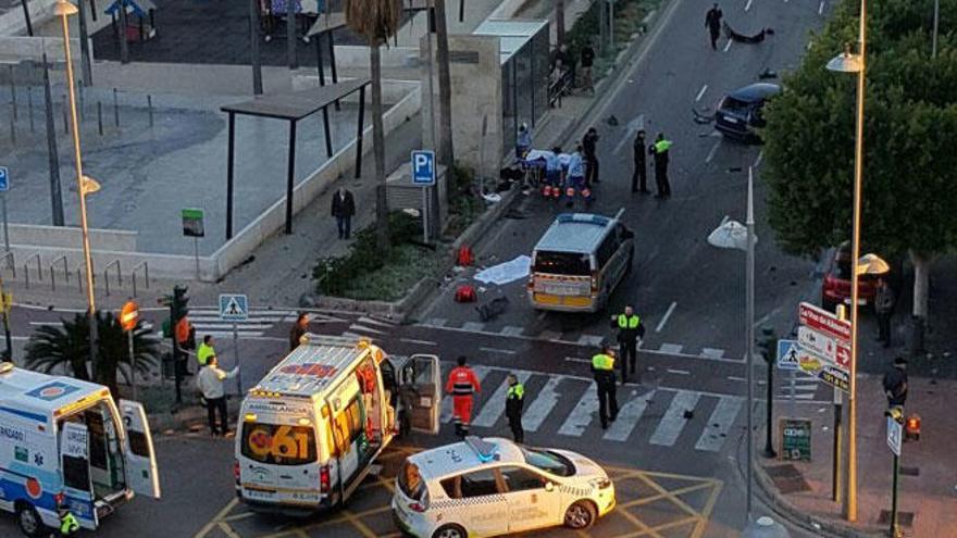 Imagen tras el accidente mortal en Almería.