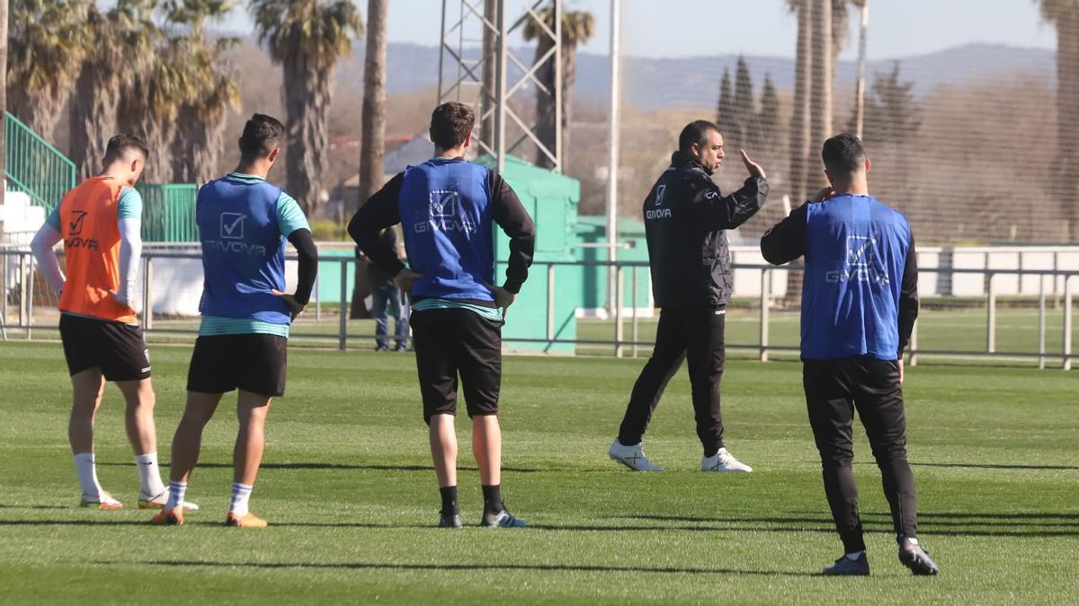 Germán Crespo, en la sesión de entrenamiento de hoy en la Ciudad Deportiva.