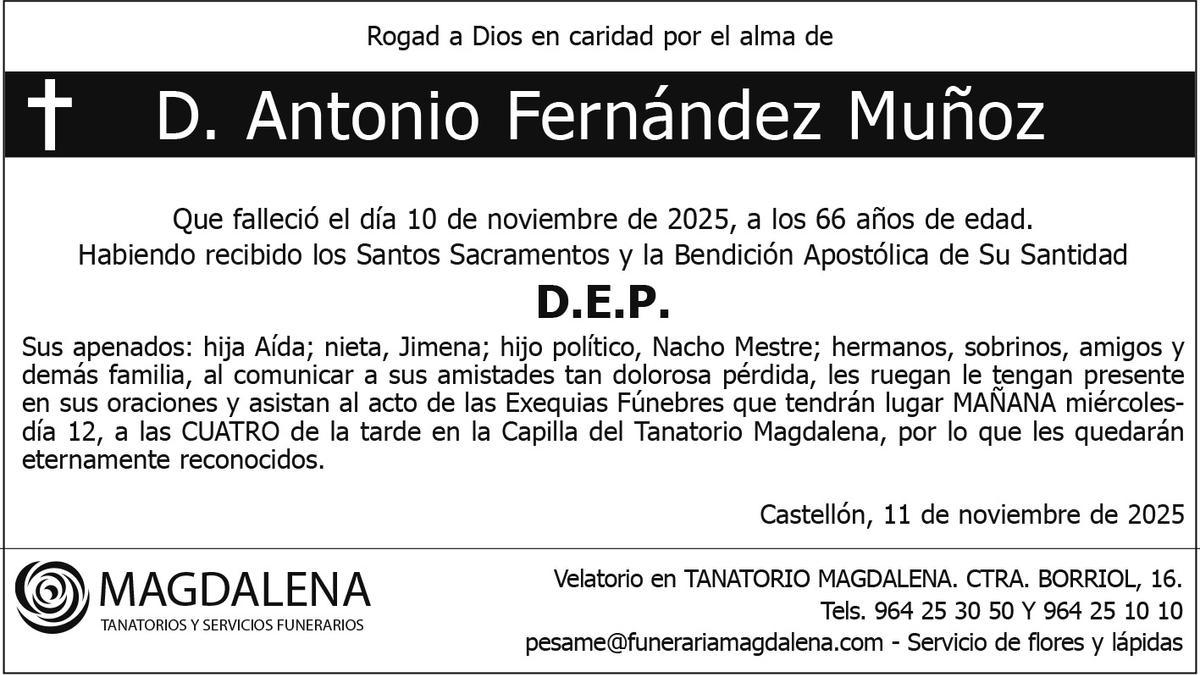 D. Antonio Fernández Muñoz