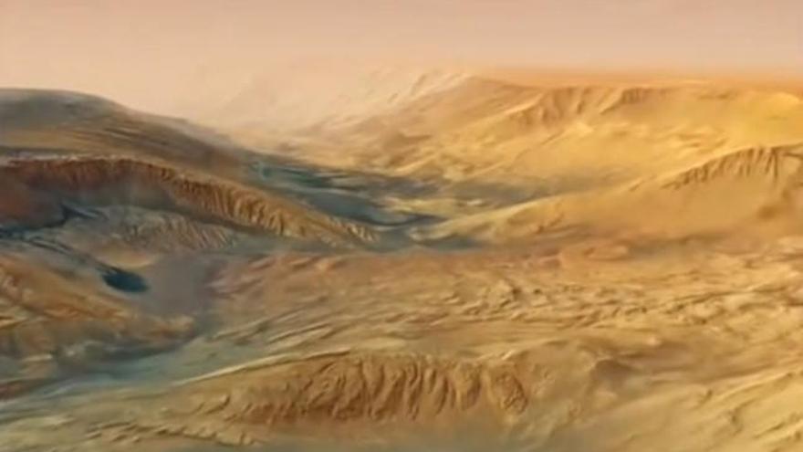 Mars Express capta imágenes del mayor cañón del Sistema Solar