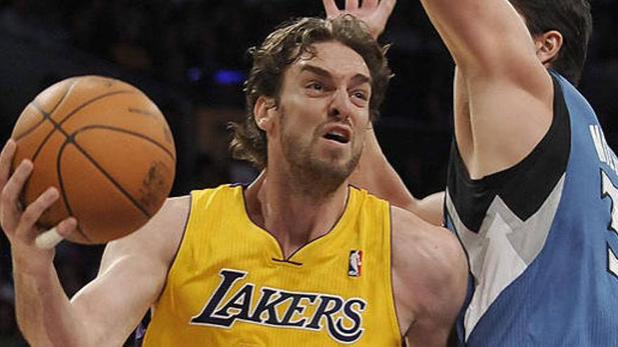 Pau Gasol, en una acción del partido