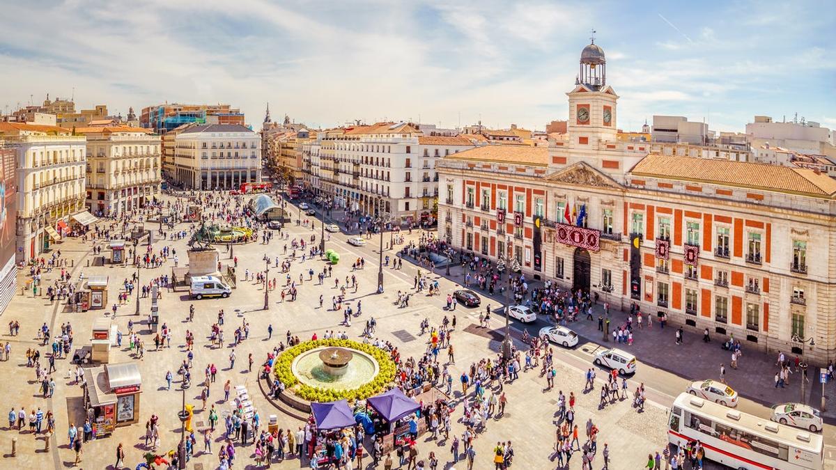 Puerta del Sol, centro de la ciudad de Madrid