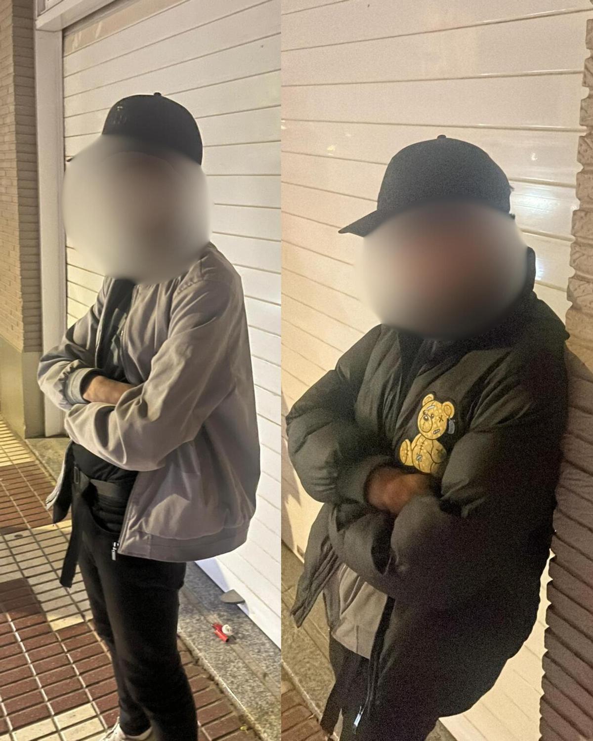 Los dos arrestados, en una imagen facilitada por la Policía Local.