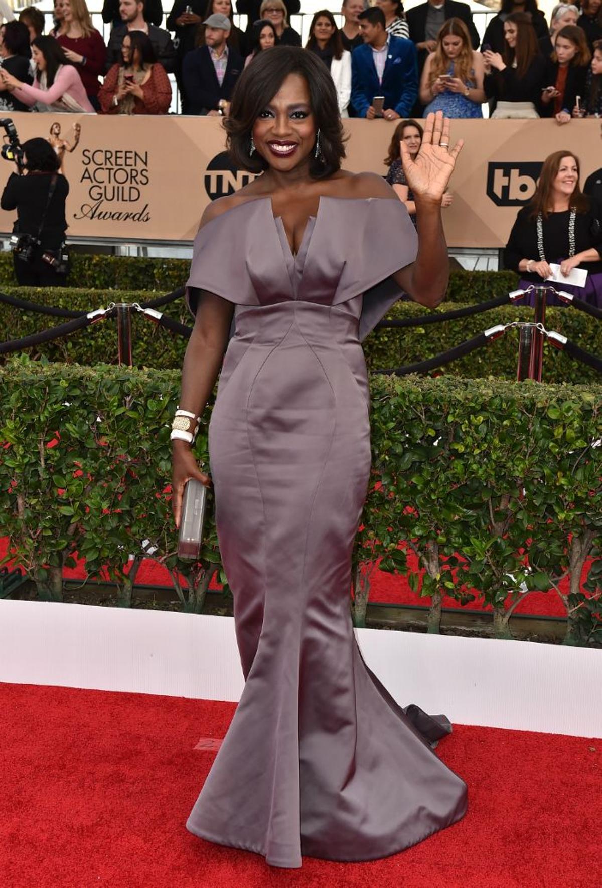 Viola Davis en la alfombra roja de los SAG Awards 2016