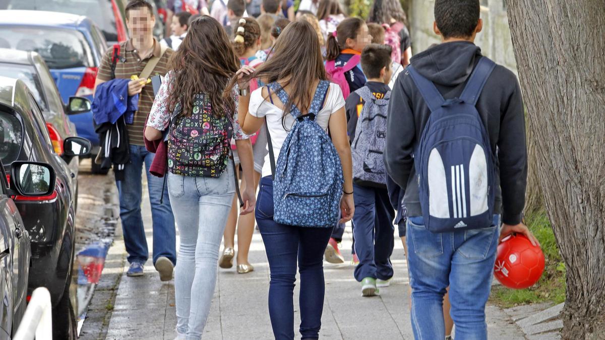 Salida de alumnado de un centro educativo