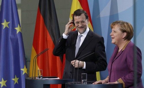 Merkel con Rajoy en Berlín