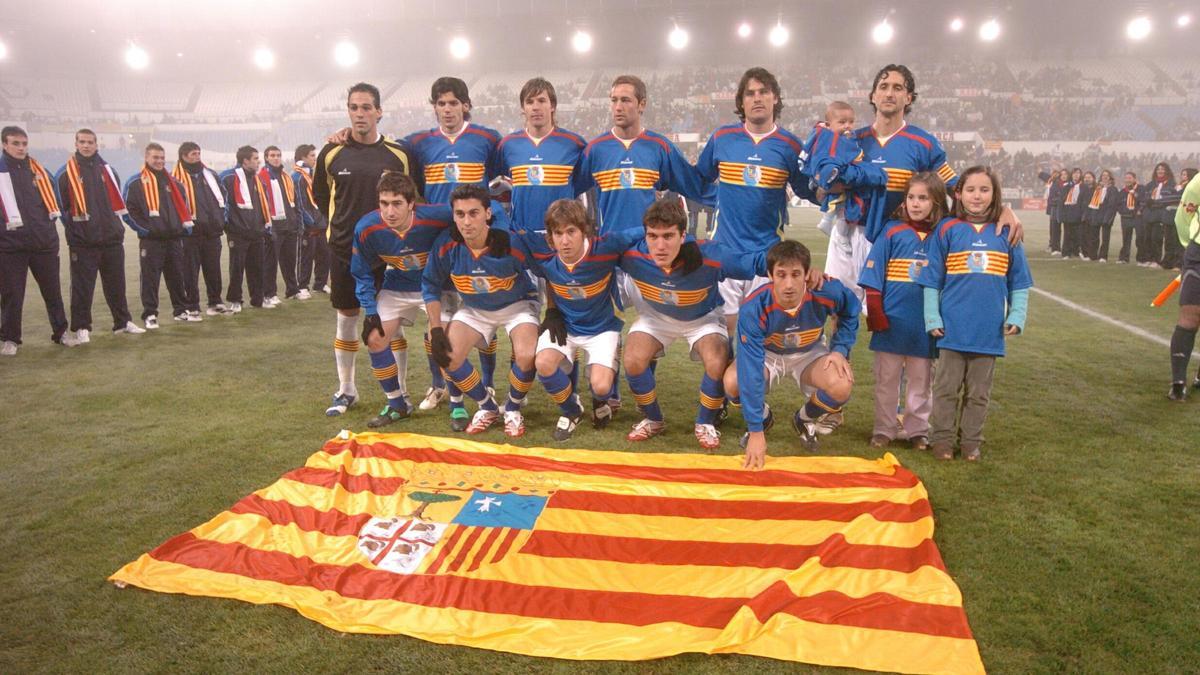 Once inicial de la selección de Aragón en el partido de 2006 ante Chile.