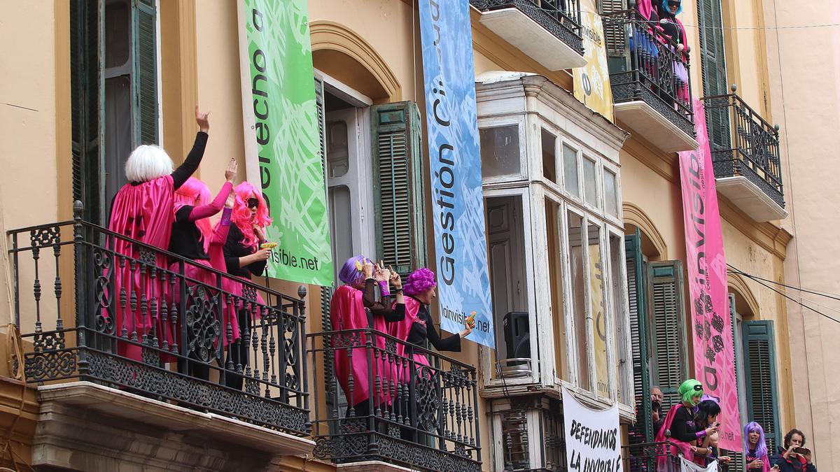 Manifestación por la Casa Invisible en 2018.