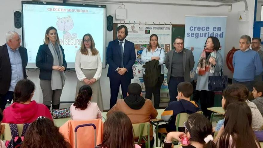 Presentación de la campaña &#039;Crece en Seguridad 2020&#039;, ayer, en el colegio Vicente Aleixandre de Fortuna