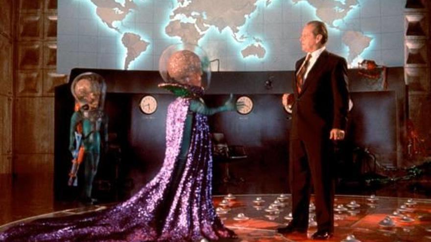 Una escena de la pel·lícula «Mars Attacks!», de Tim Burton.