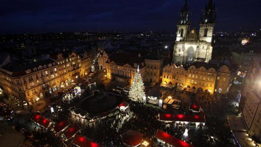 El mercado navideño de Praga.