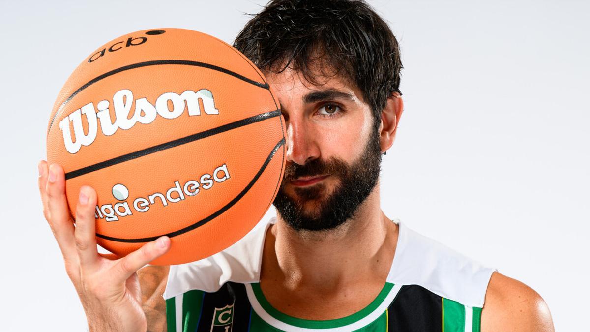 Ricky Rubio, en la sesión oficial de fotos de la ACB.