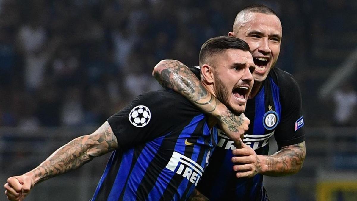 La celebración del gol de Icardi que puso en pie a la grada