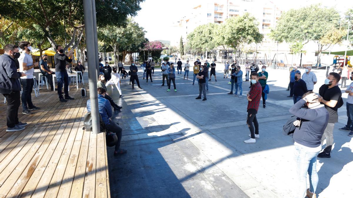 Manifestación de empresarios en Ibiza en octubre de 2020.