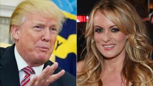 El presidente de EEUU, Donald Trump, y la actriz porno Stormy Daniels.