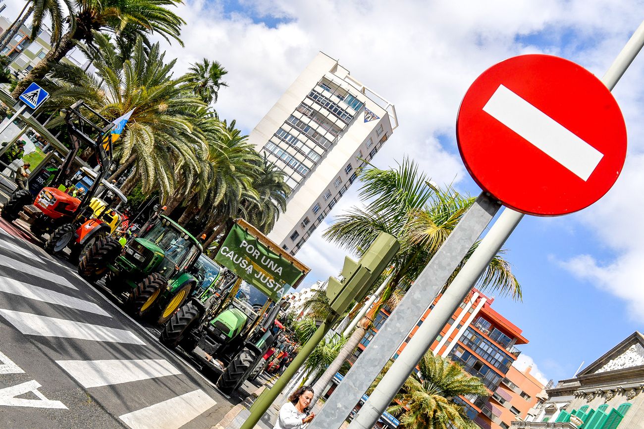 Tractorada del sector primario en Las Palmas de Gran Canaria (21/02/24)