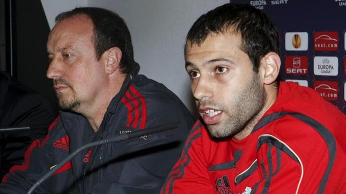 Benítez y Mascherano coincidieron el el Liverpool