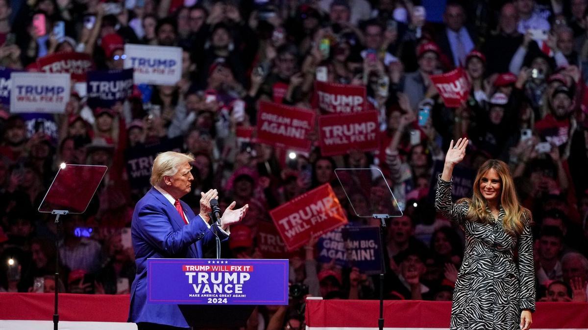 Trump y Melania, en el Madison Square Garden