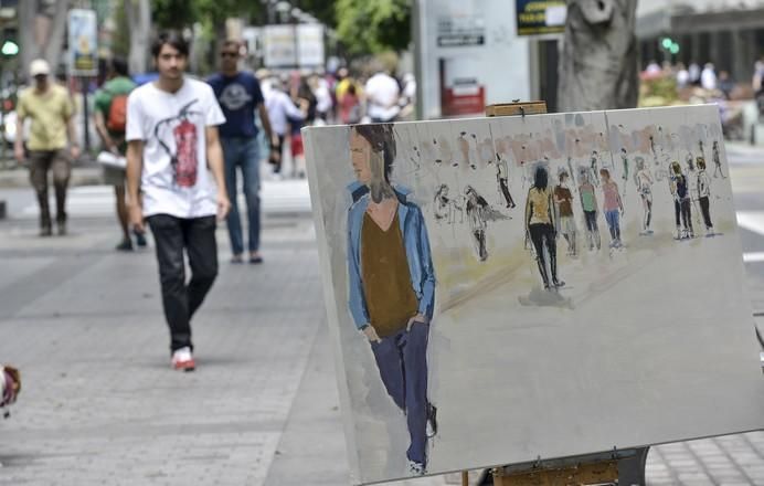 LAS PALMAS DE GRAN CANARIA A 27/05/2017 Concurso de pintura rápida Zona Comercial Mesa y López. FOTO: J.PÉREZ CURBELO