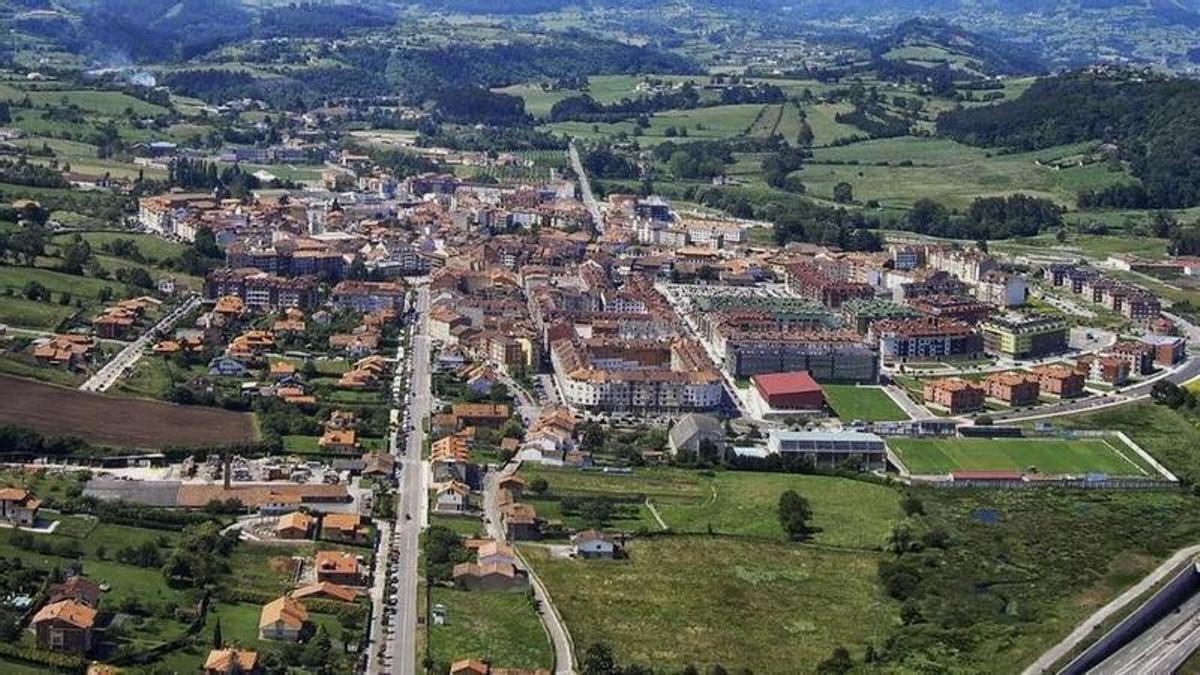 Imagen aérea de Villaviciosa.