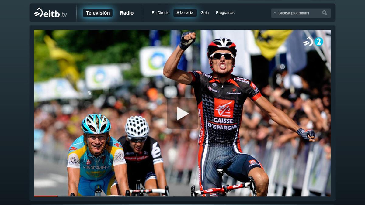 La web oficial de EITB (Euskal Itarri Telebista).