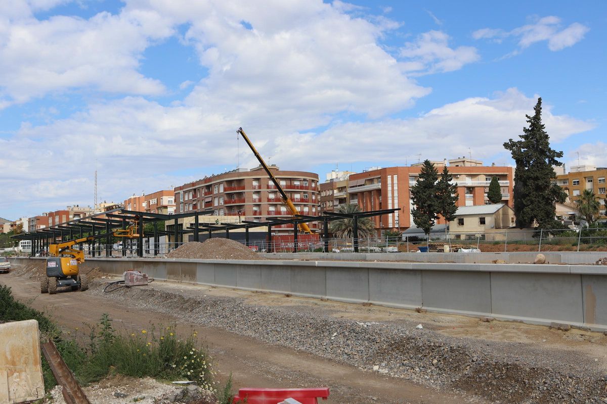 Trabajos en la estación de San Diego, junto al camino de Churra.