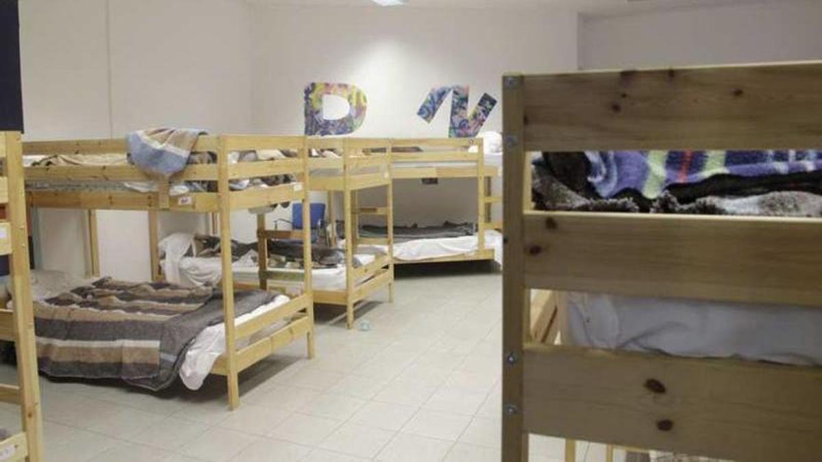 Imatge d’arxiu de l’espai per a persones sense sostre a l’edifici de l’antiga seu de la UNED.